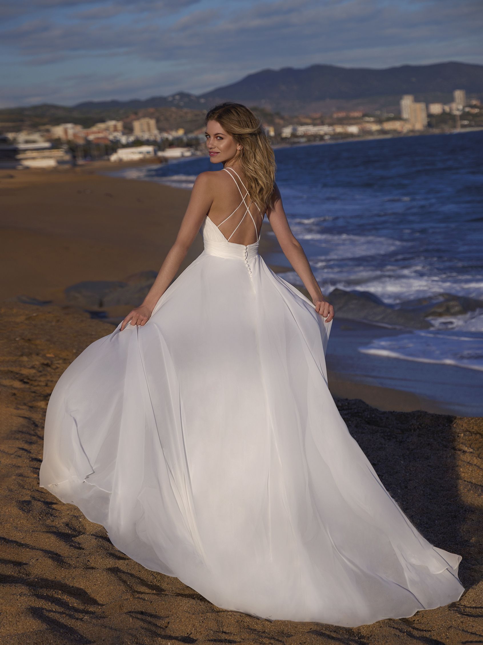 Aline simple wedding dress cheap
