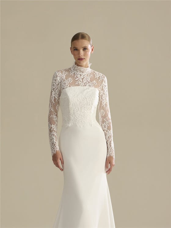 Parte delantera chaqueta en encaje JACK-LA27.