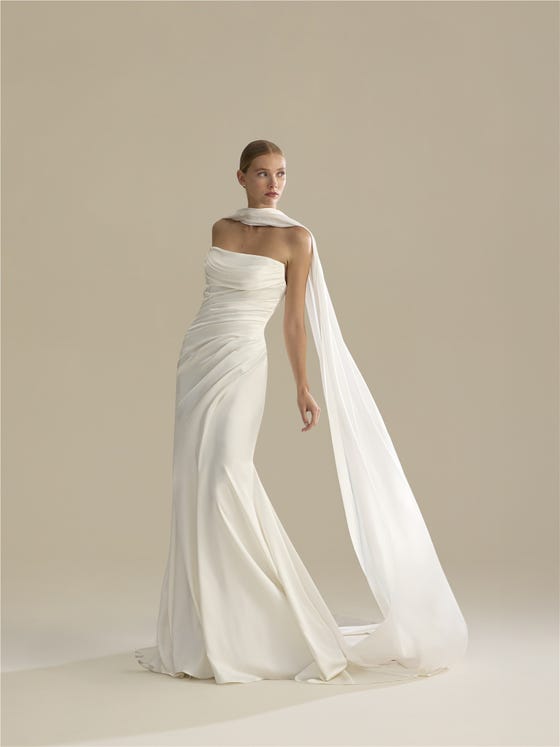 Parte delantera chal en gasa SHAWL-LA01.