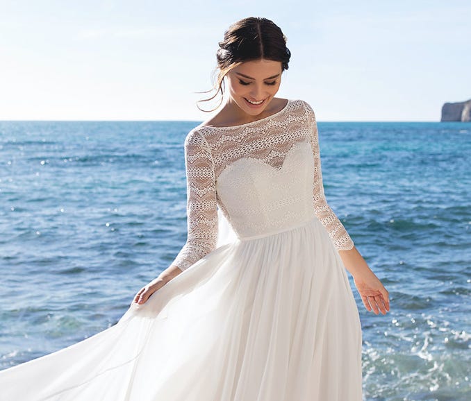 bride in white gown